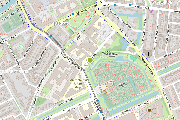 Ambulance-melding op Zuidplantsoen, Delft op 8 juni, kaart-overzicht