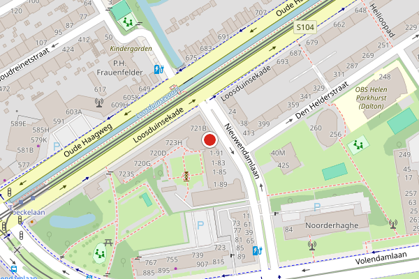 Brandweer-melding op Nieuwendamlaan, Den Haag op 8 juni, kaart-overzicht