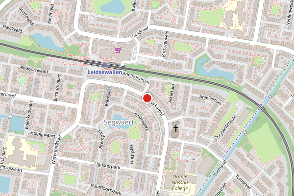 Brandweer-melding op Parkdreef, Zoetermeer op 8 juni, kaart-overzicht