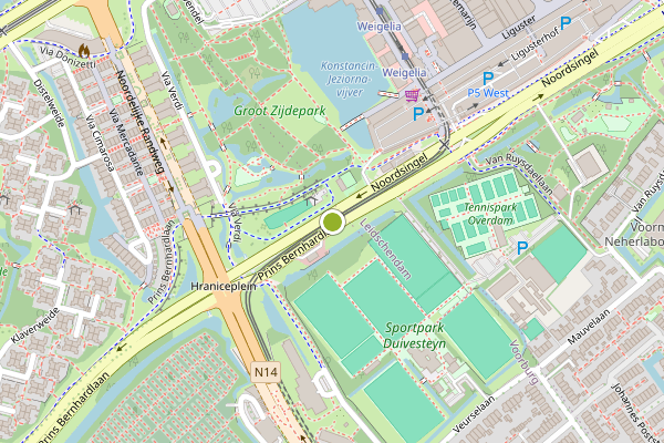 Ambulance-melding op Prins Bernhardlaan, Voorburg op 9 juni, kaart-overzicht