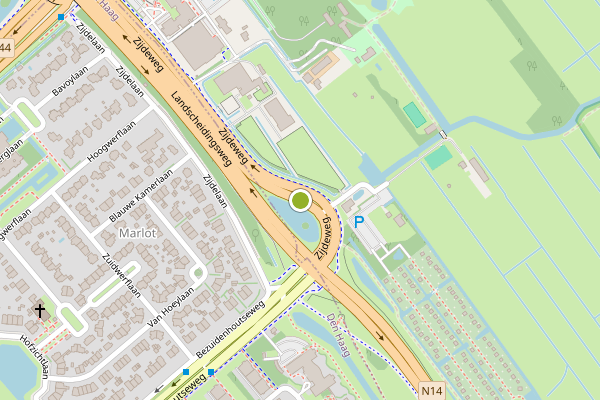 Ambulance-melding op Zijdeweg, Wassenaar op 9 juni, kaart-overzicht