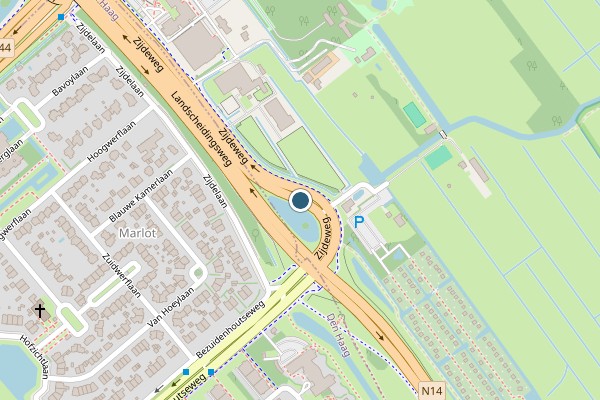 Politie-melding op Zijdeweg, Wassenaar op 9 juni, kaart-overzicht