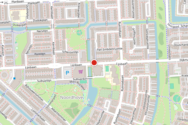 Brandweer-melding op Lijnbaan, Zoetermeer op 9 juni, kaart-overzicht