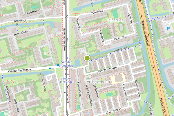 Ambulance-melding op Zagwijnpad, Delft op 9 juni, kaart-overzicht