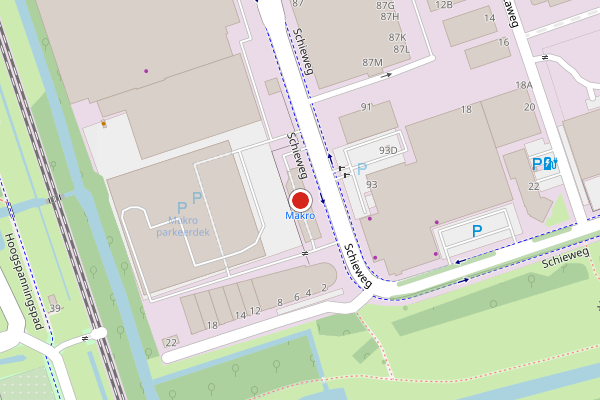 Brandweer-melding op Schieweg, Delft op 9 juni, kaart-overzicht