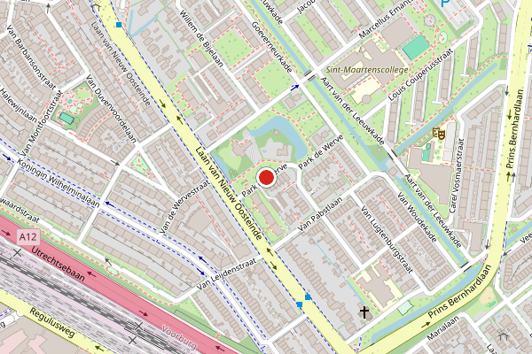Brandweer-melding op Park de Werve, Voorburg op 9 juni, kaart-overzicht