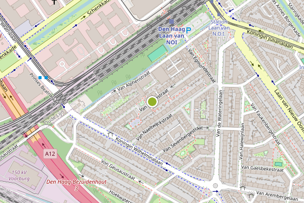 Ambulance-melding op van Heurnstraat, Voorburg op 10 juni, kaart-overzicht
