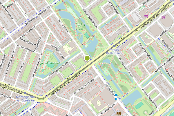 Ambulance-melding op Spinozalaan, Voorburg op 10 juni, kaart-overzicht