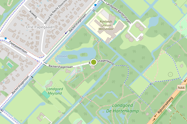 Ambulance-melding op Backershagenlaan, Wassenaar op 10 juni, kaart-overzicht