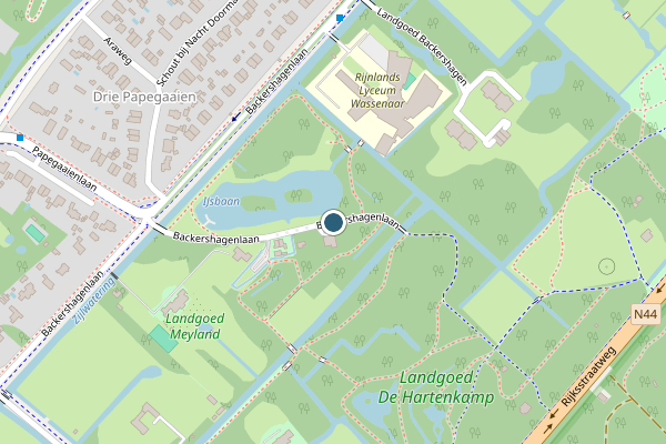 Politie-melding op Backershagenlaan, Wassenaar op 10 juni, kaart-overzicht