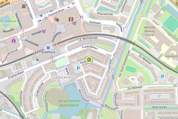 Ambulance-melding op Parijsstraat, Zoetermeer op 10 juni, kaart-overzicht