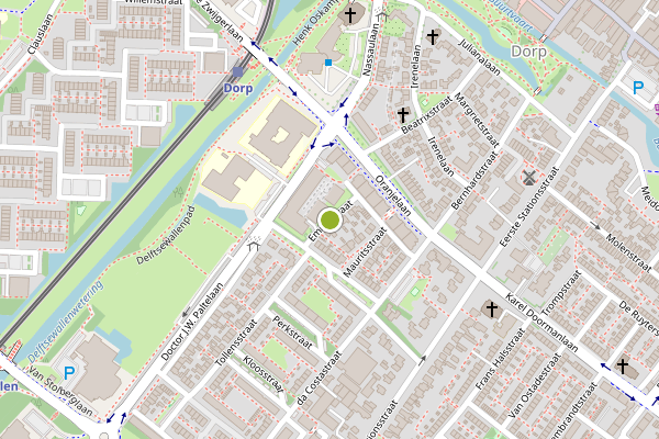 Ambulance-melding op Emmastraat, Zoetermeer op 10 juni, kaart-overzicht
