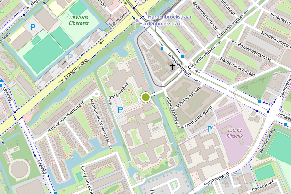 Ambulance-melding op Polanenhof, Den Haag op 10 juni, kaart-overzicht