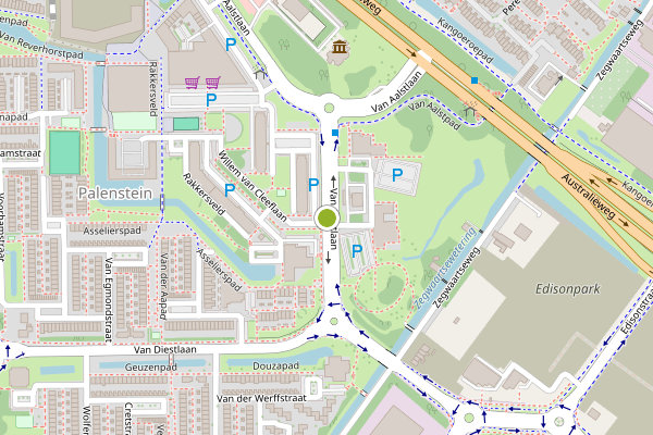 Ambulance-melding op Australieweg Van Aalstlaan, Zoetermeer op 10 juni, kaart-overzicht