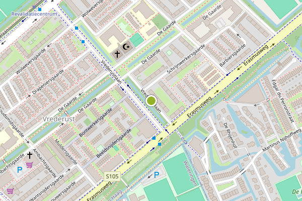 Ambulance-melding op Vrederustlaan, Den Haag op 10 juni, kaart-overzicht