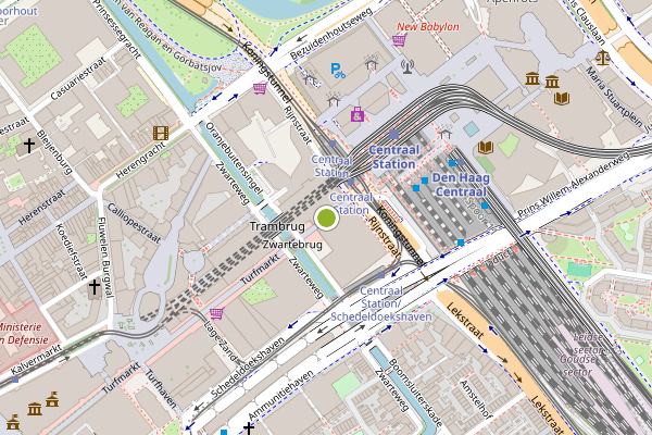 Ambulance-melding op Turfmarkt, Den Haag op 10 juni, kaart-overzicht