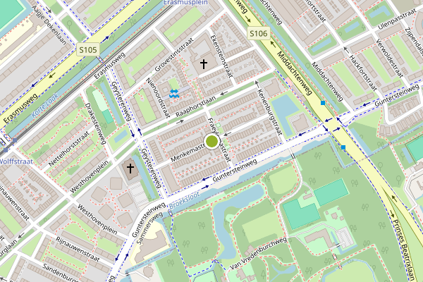 Ambulance-melding op Menkemastraat, Den Haag op 10 juni, kaart-overzicht