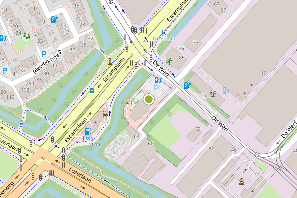 Ambulance-melding op McDonald's De Werf, Den Haag op 10 juni, kaart-overzicht