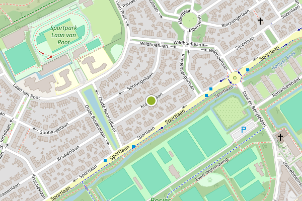 Ambulance-melding op Kraaienlaan, Den Haag op 10 juni, kaart-overzicht