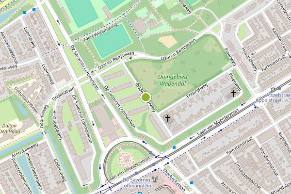 Ambulance-melding op Ridderspoorweg, Den Haag op 11 juni, kaart-overzicht