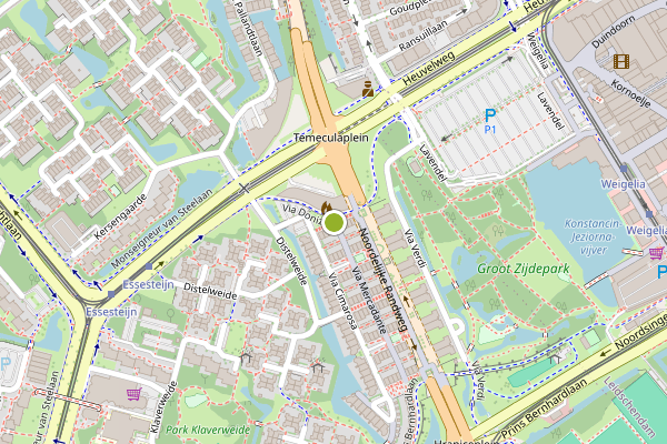 Ambulance-melding op Via Donizetti, Voorburg op 11 juni, kaart-overzicht