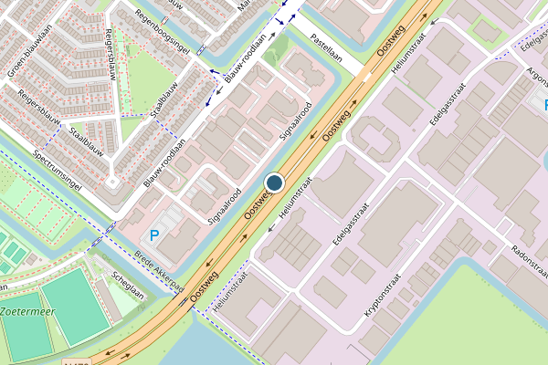 Politie-melding op Oostweg, Zoetermeer op 11 juni, kaart-overzicht