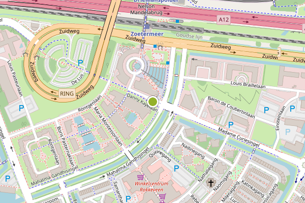 Ambulance-melding op Danny Kayelaan, Zoetermeer op 10 juni, kaart-overzicht