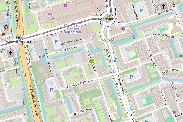 Ambulance-melding op Roland Holstlaan, Delft op 11 juni, kaart-overzicht