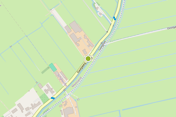 Ambulance-melding op Gaagweg, Schipluiden op 11 juni, kaart-overzicht
