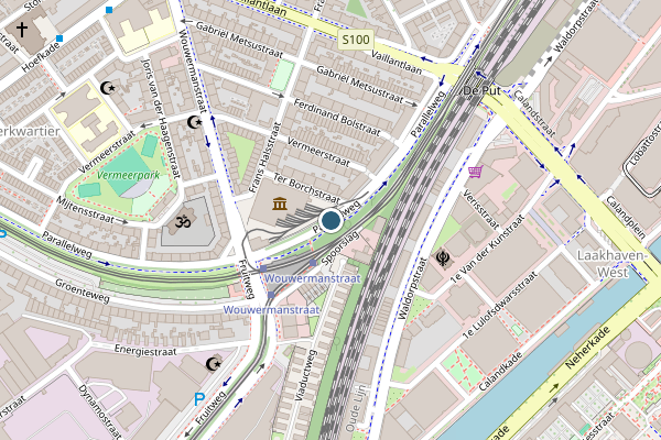 Politie-melding op Parallelweg, Den Haag op 11 juni, kaart-overzicht