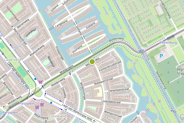 Ambulance-melding op Middenweg, Den Haag op 11 juni, kaart-overzicht