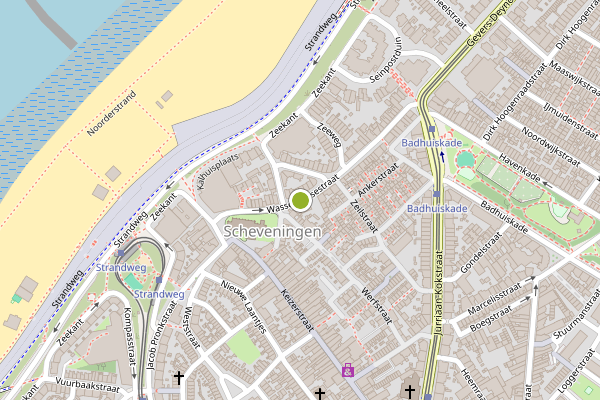 Ambulance-melding op Wassenaarsestraat, Den Haag op 11 juni, kaart-overzicht