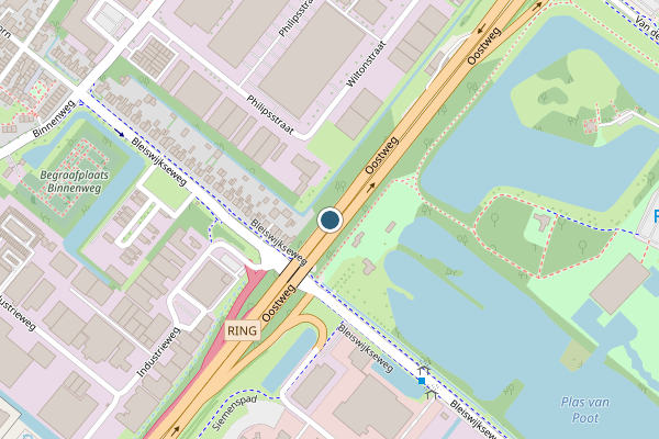 Politie-melding op Oostweg, Zoetermeer op 11 juni, kaart-overzicht