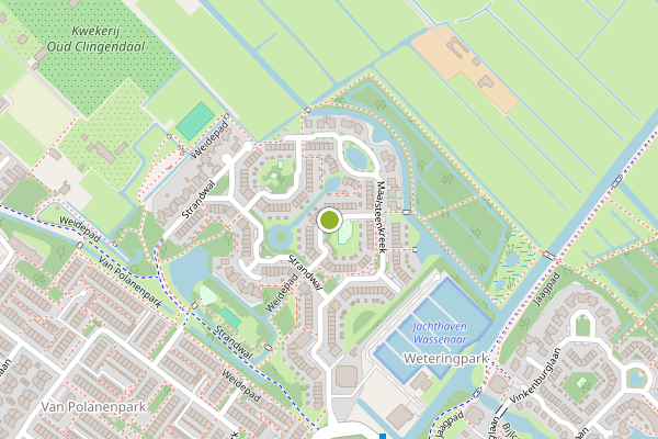 Ambulance-melding op Speerpuntkreek, Wassenaar op 11 juni, kaart-overzicht