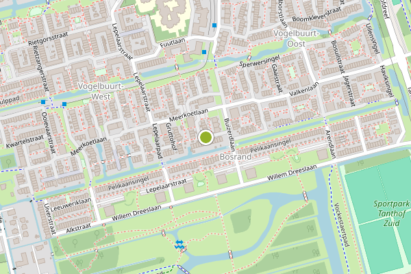 Ambulance-melding op Aalscholverring, Delft op 11 juni, kaart-overzicht