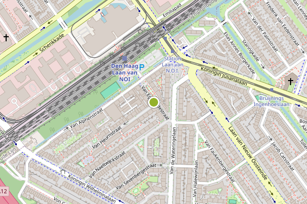 Ambulance-melding op van Egmondestraat, Voorburg op 11 juni, kaart-overzicht