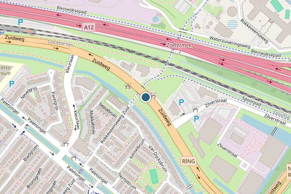 Politie-melding op Zuidweg, Zoetermeer op 11 juni, kaart-overzicht