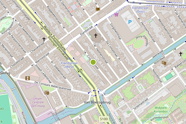 Ambulance-melding op Crispijnstraat, Den Haag op 12 juni, kaart-overzicht