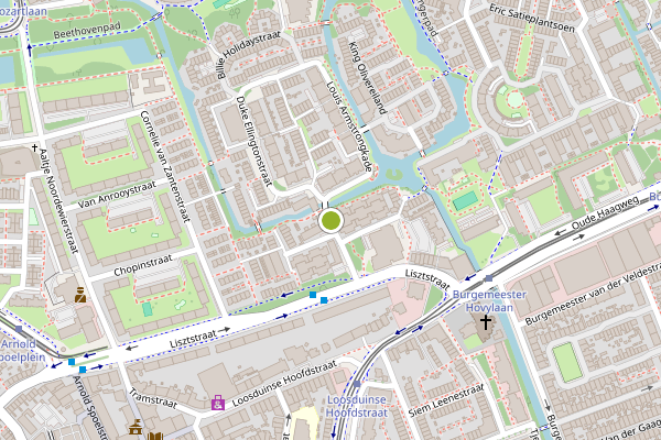 Ambulance-melding op Louis Armstrongkade, Den Haag op 12 juni, kaart-overzicht