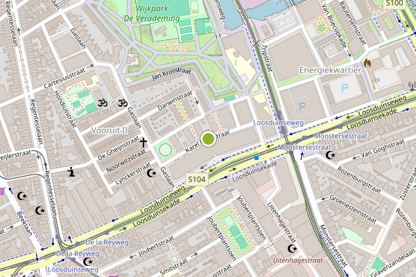 Ambulance-melding op Karel Roosstraat, Den Haag op 12 juni, kaart-overzicht