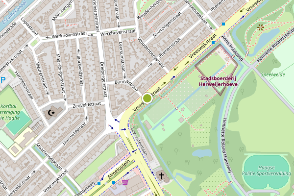 Ambulance-melding op Vreeswijkstraat, Den Haag op 12 juni, kaart-overzicht