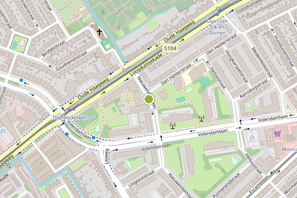 Ambulance-melding op Nieuwendamlaan, Den Haag op 12 juni, kaart-overzicht