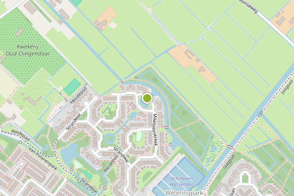 Ambulance-melding op Maalsteenkreek, Wassenaar op 12 juni, kaart-overzicht