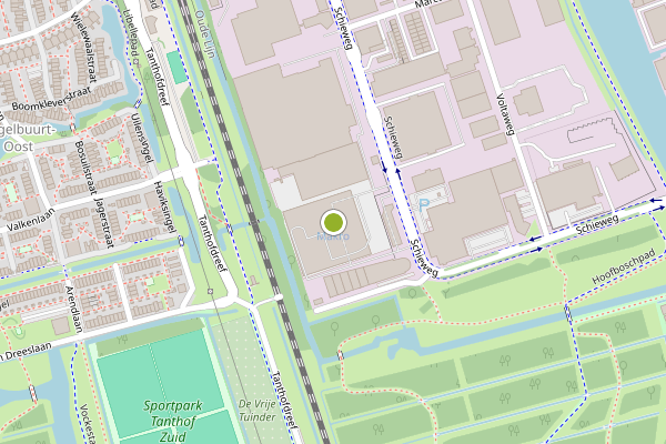 Ambulance-melding op Schieweg, Delft op 12 juni, kaart-overzicht