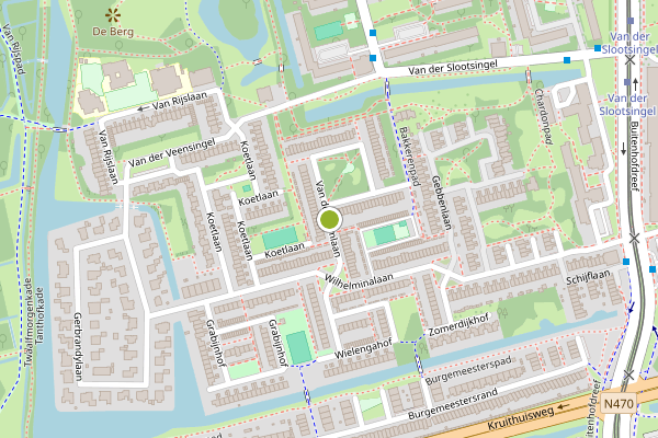 Ambulance-melding op Van der Kamlaan, Delft op 12 juni, kaart-overzicht