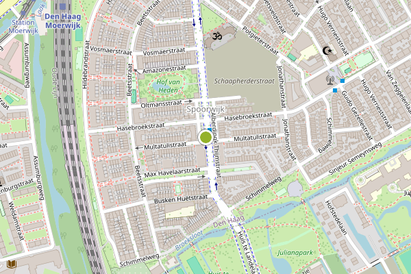 Ambulance-melding op Alberdingk Thijmstraat, Den Haag op 13 juni, kaart-overzicht