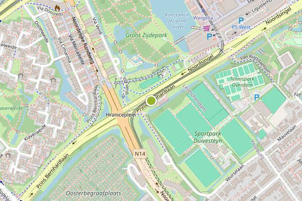 Ambulance-melding op Prins Bernhardlaan, Leidschendam op 12 juni, kaart-overzicht