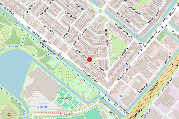 Brandweer-melding op Reigersblauw, Zoetermeer op 12 juni, kaart-overzicht