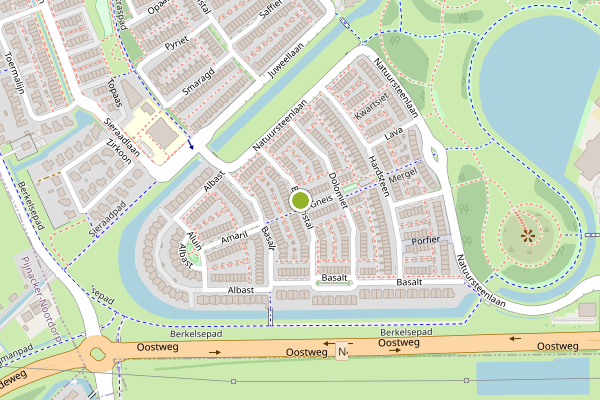 Ambulance-melding op Bergkristal, Zoetermeer op 12 juni, kaart-overzicht