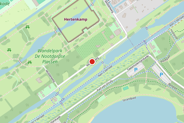 Brandweer-melding op Middelweg, Delft op 13 juni, kaart-overzicht